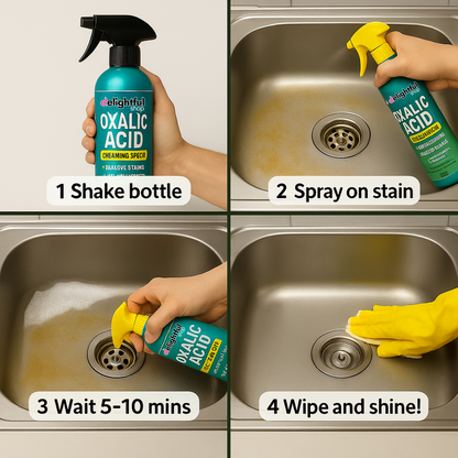 Oxalic Acid Cleaning Spray | BUY 1 GET 2 FREE | Removes Stain | Instant Shine
